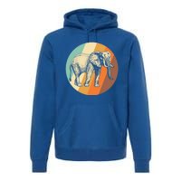 Elephant Vintage Retro Elephant Gift Premium Hoodie