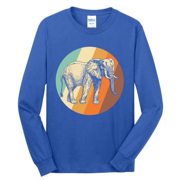 Elephant Vintage Retro Elephant Gift Tall Long Sleeve T-Shirt