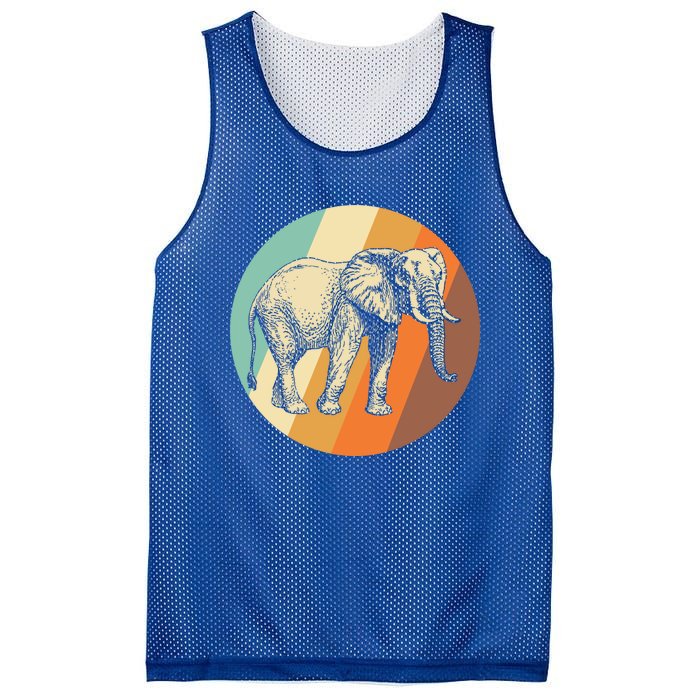 Elephant Vintage Retro Elephant Gift Mesh Reversible Basketball Jersey Tank