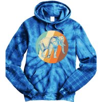 Elephant Vintage Retro Elephant Gift Tie Dye Hoodie