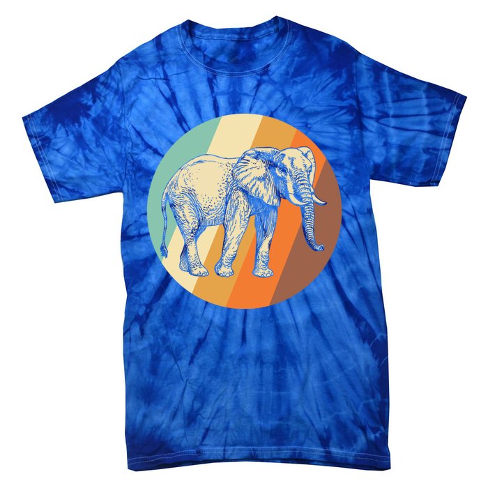 Elephant Vintage Retro Elephant Gift Tie-Dye T-Shirt