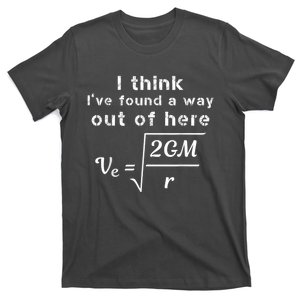 Escape Velocity Rate Of Change Gravity Physics Lover Gift T-Shirt