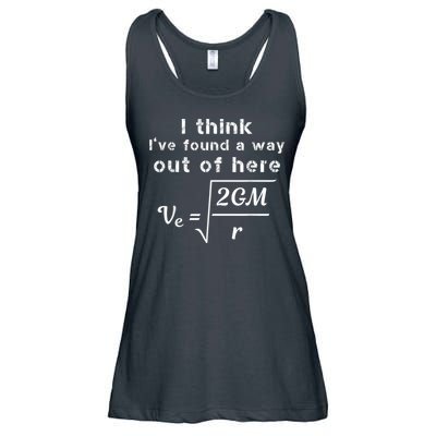 Escape Velocity Rate Of Change Gravity Physics Lover Gift Ladies Essential Flowy Tank