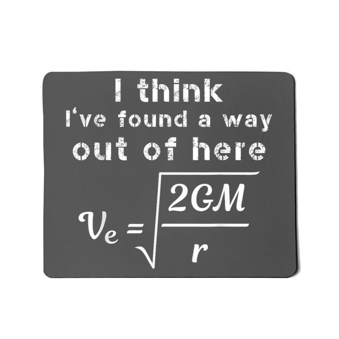 Escape Velocity Rate Of Change Gravity Physics Lover Gift Mousepad