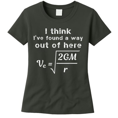 Escape Velocity Rate Of Change Gravity Physics Lover Gift Women's T-Shirt