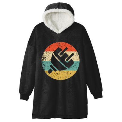 Electrician Vintage Retro Electric Plug Hooded Wearable Blanket