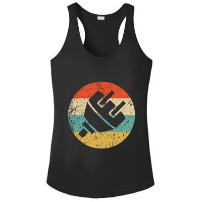Electrician Vintage Retro Electric Plug Ladies PosiCharge Competitor Racerback Tank