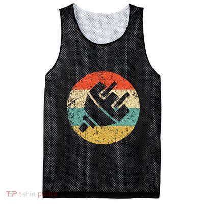 Electrician Vintage Retro Electric Plug Mesh Reversible Basketball Jersey Tank