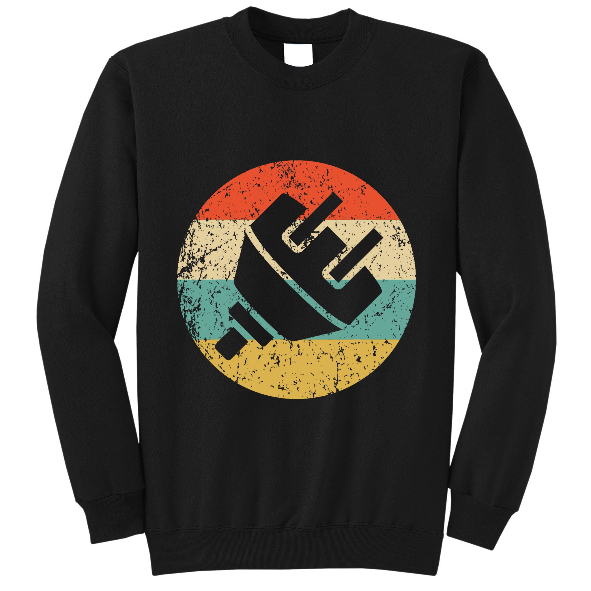 Electrician Vintage Retro Electric Plug Tall Sweatshirt