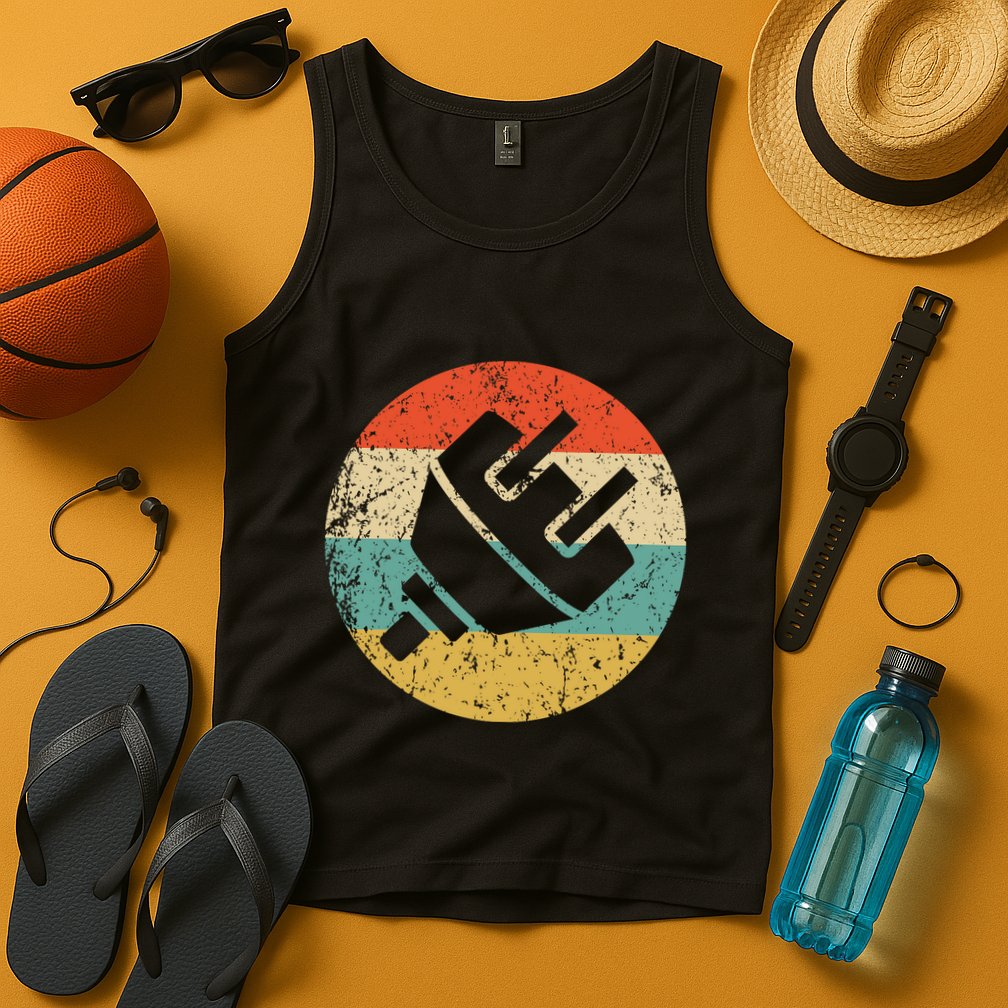 Electrician Vintage Retro Electric Plug Tank Top