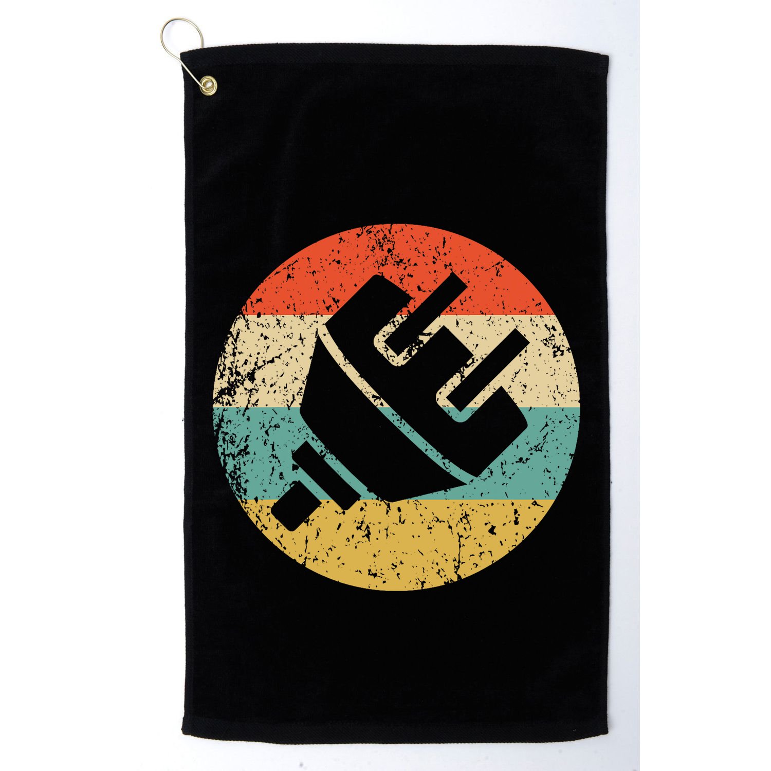 Electrician Vintage Retro Electric Plug Golf Towel