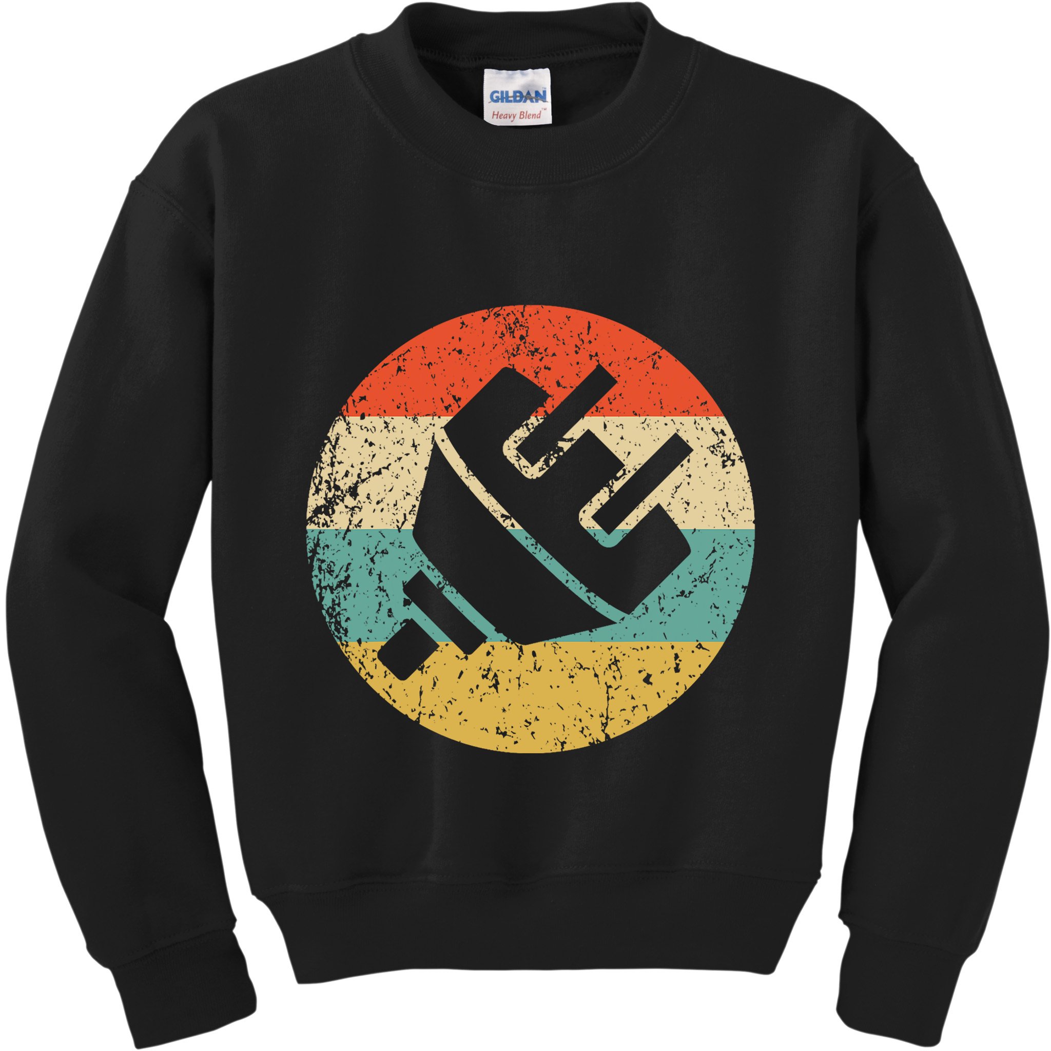 Electrician Vintage Retro Electric Plug Kids Sweatshirt
