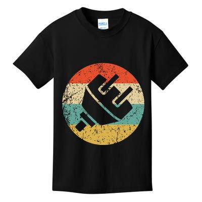Electrician Vintage Retro Electric Plug Kids T-Shirt