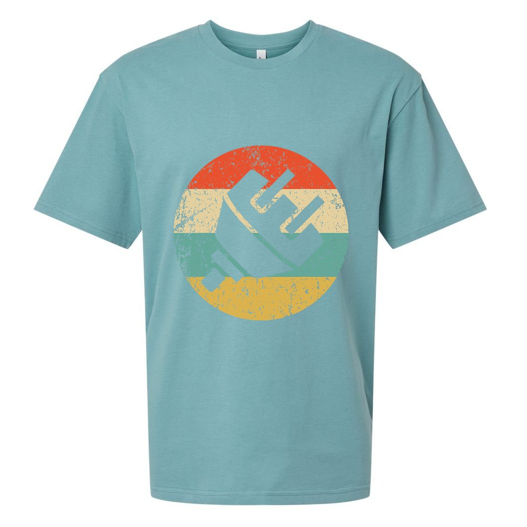 Electrician Vintage Retro Electric Plug Sueded Cloud Jersey T-Shirt