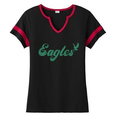 Eagles Vintage Retro Ladies Halftime Notch Neck Tee