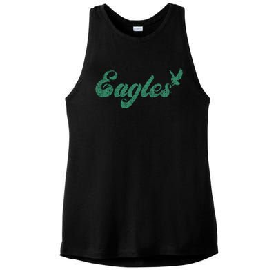 Eagles Vintage Retro Ladies PosiCharge Tri-Blend Wicking Tank