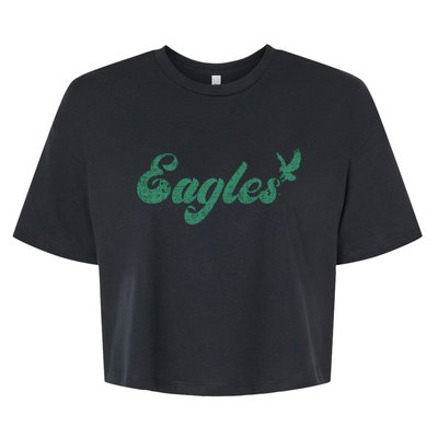 Eagles Vintage Retro Bella+Canvas Jersey Crop Tee