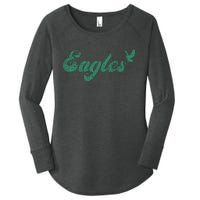 Eagles Vintage Retro Women's Perfect Tri Tunic Long Sleeve Shirt