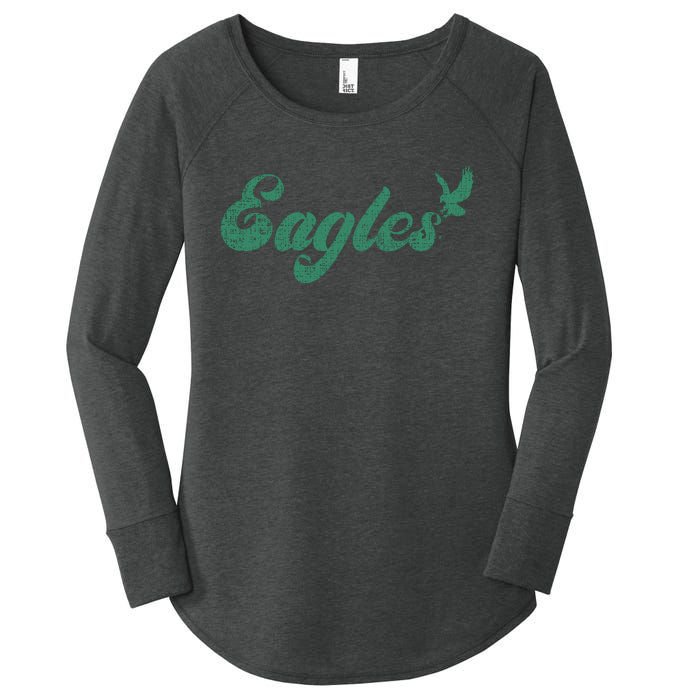 Eagles Vintage Retro Women's Perfect Tri Tunic Long Sleeve Shirt