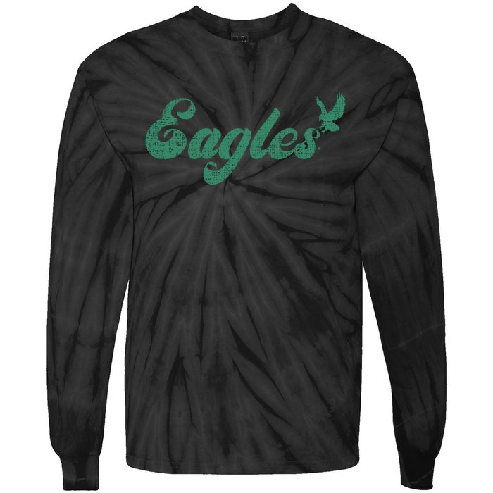 Eagles Vintage Retro Tie-Dye Long Sleeve Shirt