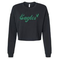 Eagles Vintage Retro Cropped Pullover Crew