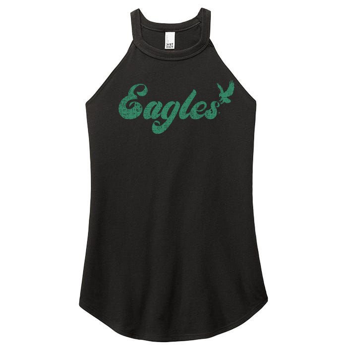 Eagles Vintage Retro Women's Perfect Tri Rocker Tank