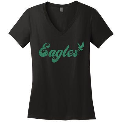 Eagles Vintage Retro Women's V-Neck T-Shirt