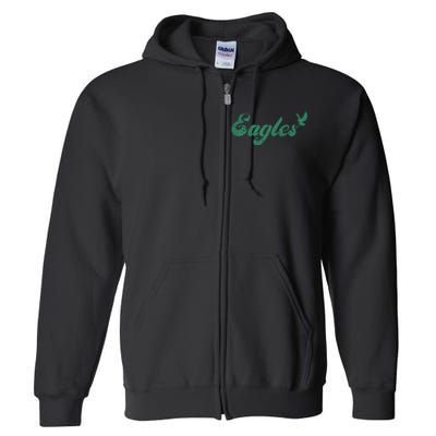 Eagles Vintage Retro Full Zip Hoodie