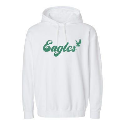 Eagles Vintage Retro Garment-Dyed Fleece Hoodie