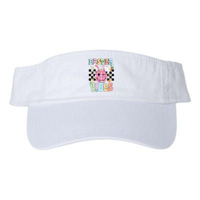 Easter Vibes Smiles Happy Face Bunny Valucap Bio-Washed Visor