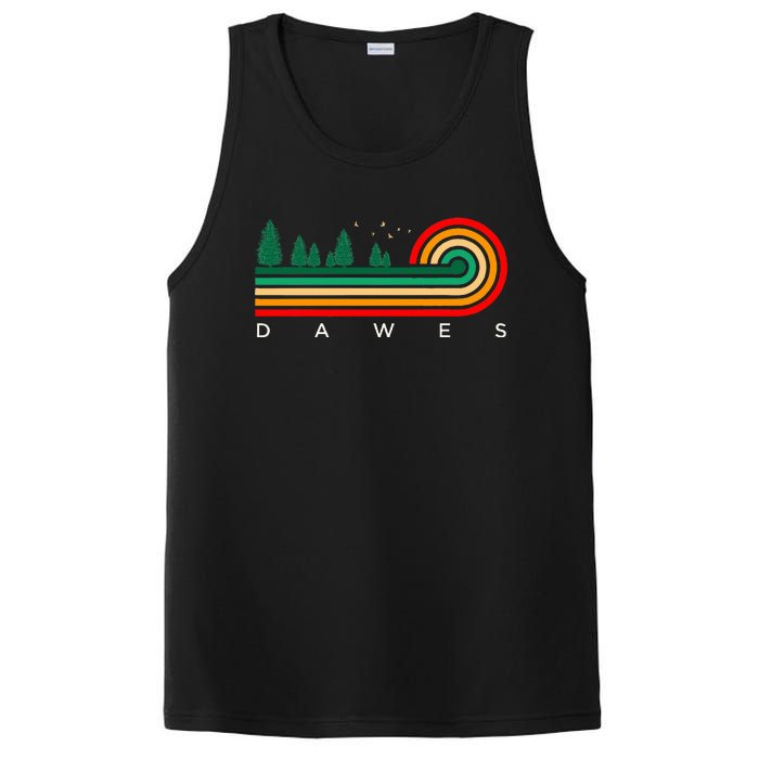 Evergreen Vintage Stripes Dawes Oklahoma PosiCharge Competitor Tank