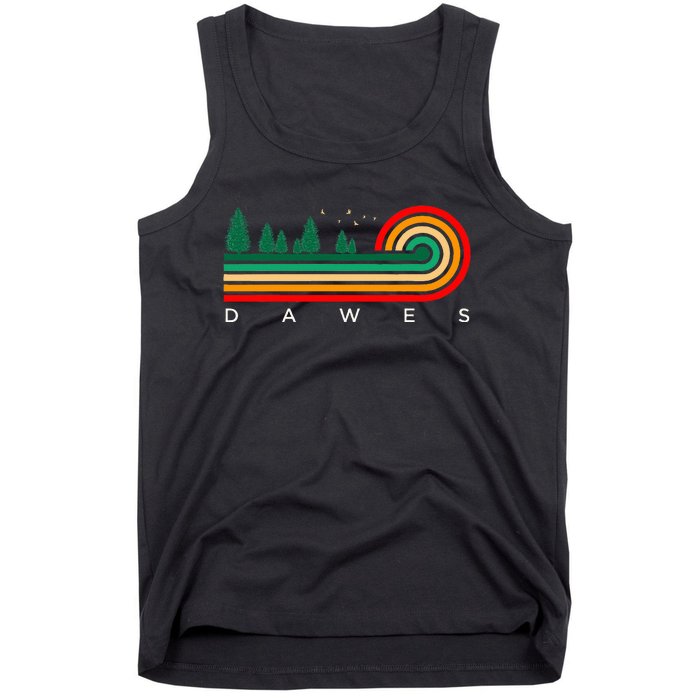 Evergreen Vintage Stripes Dawes Oklahoma Tank Top