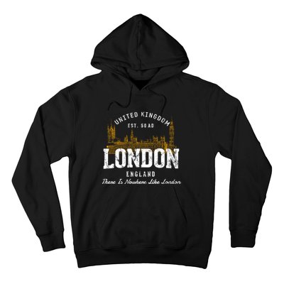 England Vacation Souvenir Vintage London Hoodie