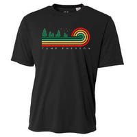 Evergreen Vintage Stripes Camp Emerson Massachusetts Cooling Performance Crew T-Shirt