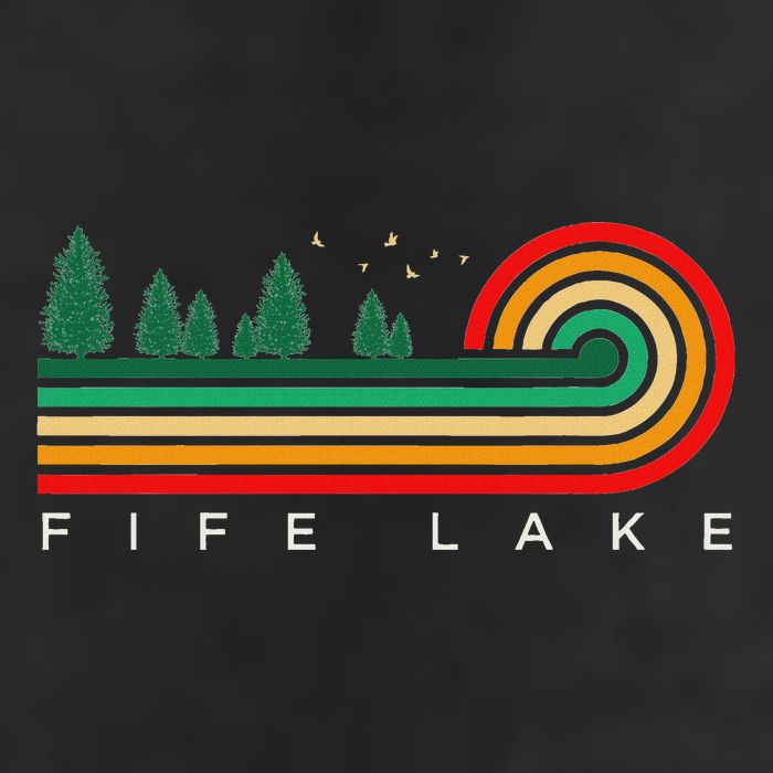 Evergreen Vintage Stripes Fife Lake Michigan Golf Towel
