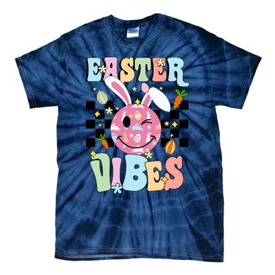 Easter Vibes Smiles Happy Face Bunny Happy Easter Tie-Dye T-Shirt