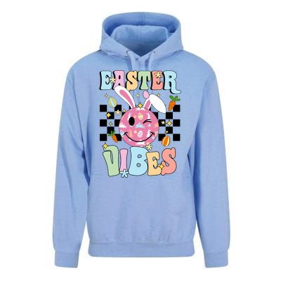 Easter Vibes Smiles Happy Face Bunny Happy Easter Unisex Surf Hoodie