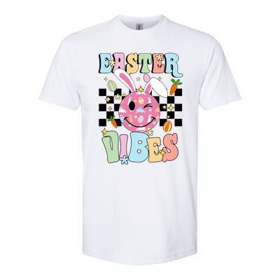 Easter Vibes Smiles Happy Face Bunny Happy Easter Softstyle CVC T-Shirt