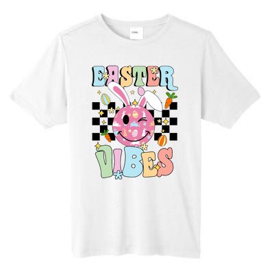 Easter Vibes Smiles Happy Face Bunny Happy Easter Tall Fusion ChromaSoft Performance T-Shirt