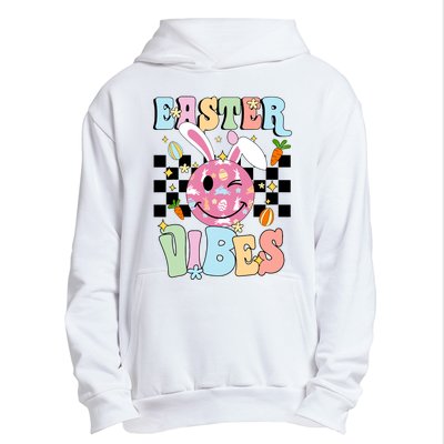 Easter Vibes Smiles Happy Face Bunny Happy Easter Urban Pullover Hoodie