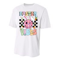 Easter Vibes Smiles Happy Face Bunny Happy Easter Performance Sprint T-Shirt