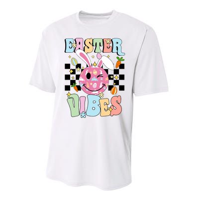 Easter Vibes Smiles Happy Face Bunny Happy Easter Performance Sprint T-Shirt