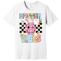 Easter Vibes Smiles Happy Face Bunny Happy Easter Premium T-Shirt