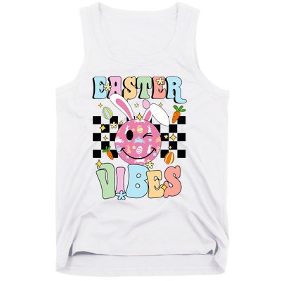 Easter Vibes Smiles Happy Face Bunny Happy Easter Tank Top