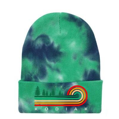 Evergreen Vintage Stripes Kodiak Alaska Tie Dye 12in Knit Beanie