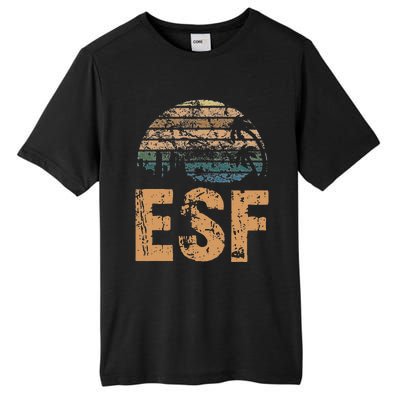 ESF Vintage Sunset Distressed Funny Tall Fusion ChromaSoft Performance T-Shirt