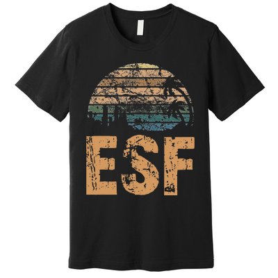 ESF Vintage Sunset Distressed Funny Premium T-Shirt