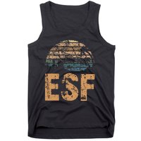 ESF Vintage Sunset Distressed Funny Tank Top