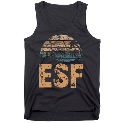 ESF Vintage Sunset Distressed Funny Tank Top