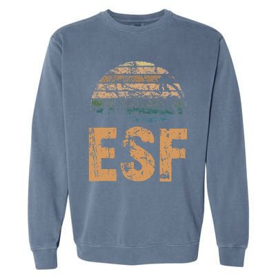 ESF Vintage Sunset Distressed Funny Garment-Dyed Sweatshirt